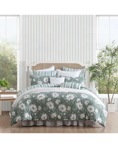 LAURA ASHLEY LAURA ASHLEY WISLEY FLORAL COTTON COMFORTER SET