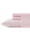 Laura Ashley 200-thread Cotton 4 -pc. Sheet Set, Full In Scallop Dollop