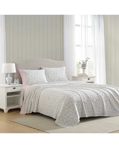 Laura Ashley 200 Thread Count Bonnie Cotton Percale Sheet Set