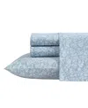 Laura Ashley 200-thread Count Cotton Percale 3 -pc. Sheet Set, Twin Xl In Heirloom Ditzy