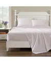 Laura Ashley 200 Thread Count Francesca 100% Cotton Percale Sheet Set