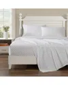 Laura Ashley 200 Thread Count Francesca 100% Cotton Percale Sheet Set