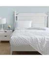 Laura Ashley 200 Thread Count Harperette Percale Sheet Set In White