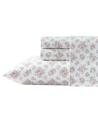 LAURA ASHLEY LAURA ASHLEY 200 THREAD COUNT LEANROSE PERCALE SHEET SET