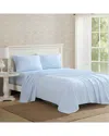 Laura Ashley 200 Thread Count Maeve Printed Cotton Percale Sheet Set