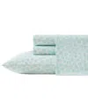 Laura Ashley 200 Thread Count Margate Shells Cotton Percale Sheet Set