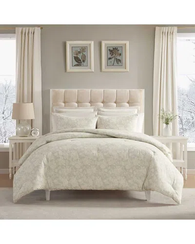 Laura Ashley Meredith 100% Cotton Comforter Set In Neutral