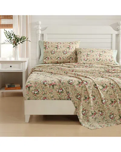 LAURA ASHLEY LAURA ASHLEY 200 THREAD COUNT SERENE DREAM PERCALE SHEET SET