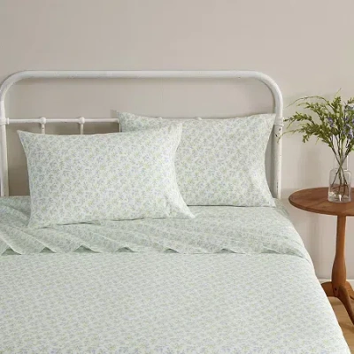 Laura Ashley 200tc Cotton Percale Standard Pillowcase In Blue