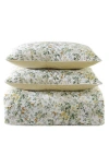 Laura Ashley 3-piece Comforter & Sham Quilt Set In Gold/cream