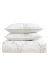 Laura Ashley 3-piece Quilt & Sham Set In Blue/green