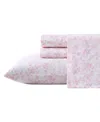 Shop Laura Ashley Closeout!  300 Thread Count Cotton Sateen 4-pc. Sheet Set, King In Bella Pink