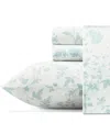 Laura Ashley Closeout!  300 Thread Count Cotton Sateen 4-pc. Sheet Set, Queen In Garden Palace