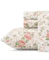 Laura Ashley Closeout!  300 Thread Count Cotton Sateen 4-pc. Sheet Set, Queen In Lilian