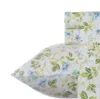 Laura Ashley Closeout!  300 Thread Count Cotton Sateen 4-pc. Sheet Set, Queen In Wildflower Blue