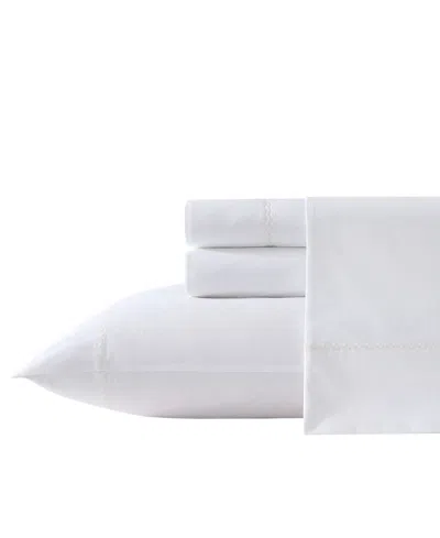 Laura Ashley Closeout!  300 Thread Count Cotton Sateen 4-pc. Sheet Set, Queen In Ivory Scallop Embroidered