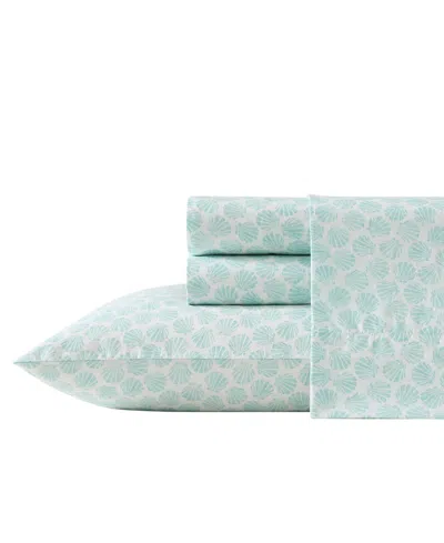 Laura Ashley Closeout!  300 Thread Count Cotton Sateen 4-pc. Sheet Set, Queen In Margate Shells