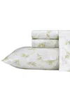 Laura Ashley Closeout!  300 Thread Count Cotton Sateen 4-pc. Sheet Set, Queen In Petite Rose