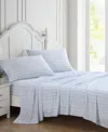 Laura Ashley Fern Cotton Sheet Set In Skylark