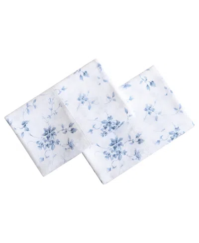 Laura Ashley Garden Muse Pillowcase Pair, Standard In Blue Cashmere