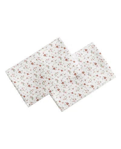 Laura Ashley 300 Thread Count Cotton Sateen Pillowcase Pair, Standard In Evie