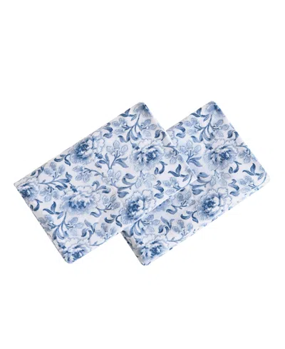 Laura Ashley 300 Thread Count Cotton Sateen Pillowcase Pair, Standard In Loreli