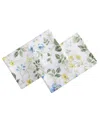 Laura Ashley Closeout!  300 Thread Count Cotton Sateen Pillowcase Pair, Standard In Meadow Floral