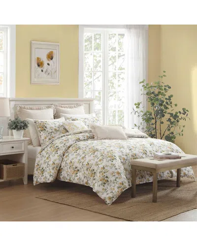 Laura Ashley 300 Thread Count Roses Cotton Sateen Duvet Cover Set