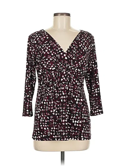 Pre-owned Laura Ashley 3/4 Sleeve Blouse In Black