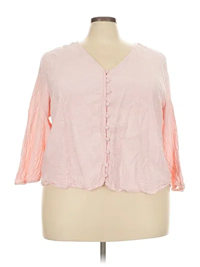 Pre-owned Laura Ashley 3/4 Sleeve Blouse In Pink