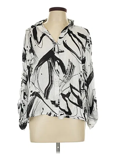 Pre-owned Laura Ashley 3/4 Sleeve Blouse In White