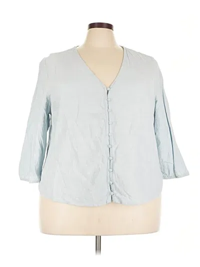 Pre-owned Laura Ashley 3/4 Sleeve T-shirt In Blue