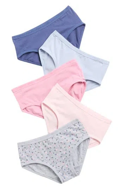 Laura Ashley Kids'  5-pack Stretch Cotton Briefs In Multi