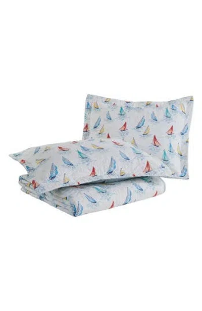 Laura Ashley Ahoy Twin Quilt & Sham Set In Blue