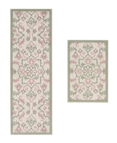 Laura Ashley All Loop Tufted Skid-resistant 2-piece Rug Set In Multi