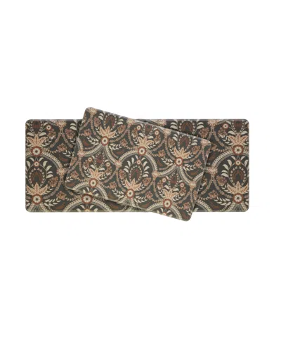 Laura Ashley Almeida 2 Piece Wellness Mats Bedding In Rust