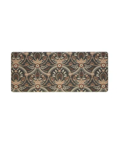 Laura Ashley Almeida Wellness Mats, 17.5" X 48" In Rust