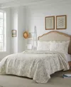 Laura Ashley Amberley Cotton Reversible 3-pc. Quilt Set, King In Beige