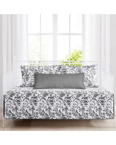 Laura Ashley Amberley Of Cotton 4 Piece Quilted Daybed Cover Set In Grey
