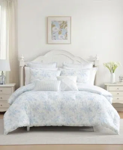 Laura Ashley Annalise Floral Reversible Comforter Sets In White