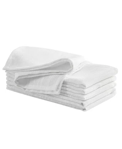 Laura Ashley Arabesque 6pc. Napkin Set, 18" X 18" In White