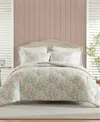 Laura Ashley Arden Floral Washed Microfiber Comforter Set In Multi