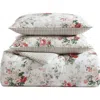 Laura Ashley Ashfield Flannel Comforter Set In White