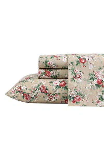Laura Ashley Ashfield Floral Print Sheet Set In Neutral