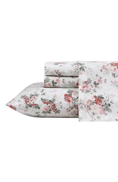 Laura Ashley Ashfield Floral Print Sheet Set In Pink