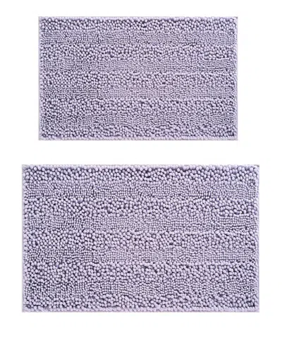 Laura Ashley Astor Chenille 2-pc. Bath Mat Set In Purple