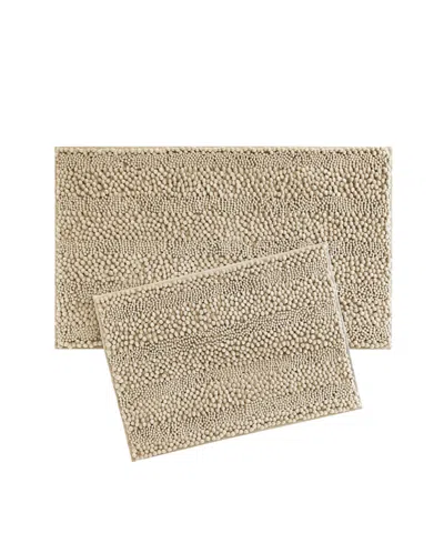 Laura Ashley Astor Chenille 2-pc. Bath Mat Set In Neutral