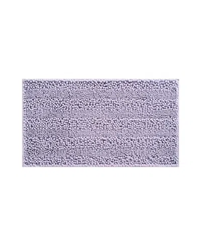 Laura Ashley Astor Chenille Bath Mat, 17" X 24" In Blue