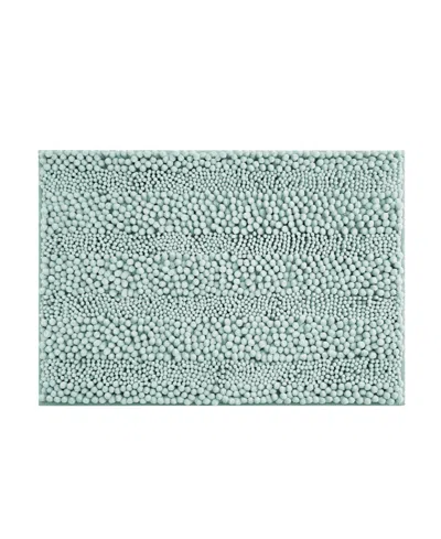 Laura Ashley Astor Chenille Bath Mat, 17" X 24" In Sage