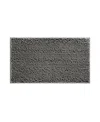 Laura Ashley Astor Chenille Bath Mat, 20" X 34" In Dark Gray